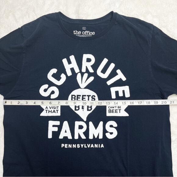 THE OFFICE TV Show Schrute Farms Black Graphic T-Shirt by Ripple Junction Large - Picture 3 of 5